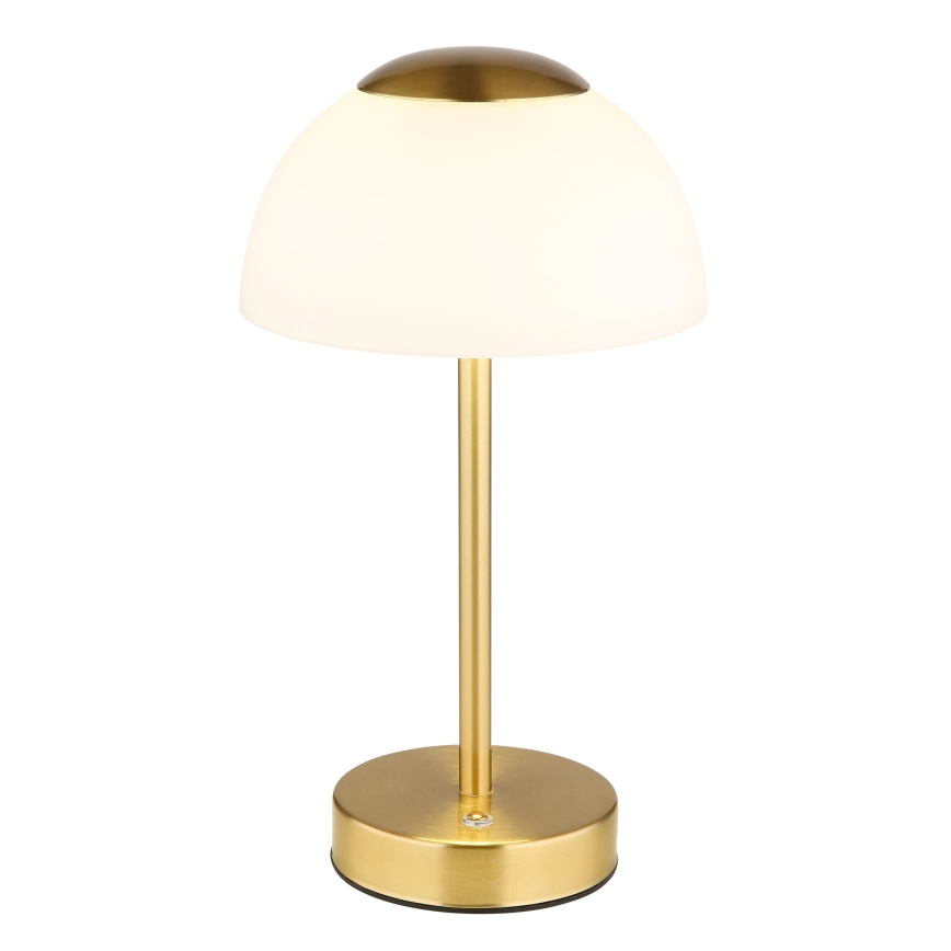 Globo - Dimbar uppladdningsbar LED-bordslampa LED/2,5W/5V 1800 mAh 2700K/4000K/6500K mässing