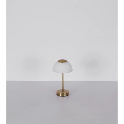 Globo - LED Ljusreglerad uppladdningsbar bordslampa LED/2,5W/5V 1800mAh 2700K/4000K/6500K mässing