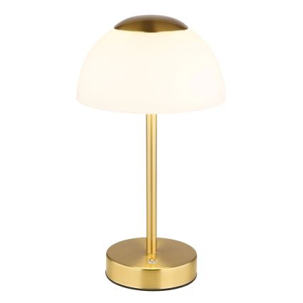 Globo - LED Ljusreglerad uppladdningsbar bordslampa LED/2,5W/5V 1800mAh 2700K/4000K/6500K mässing