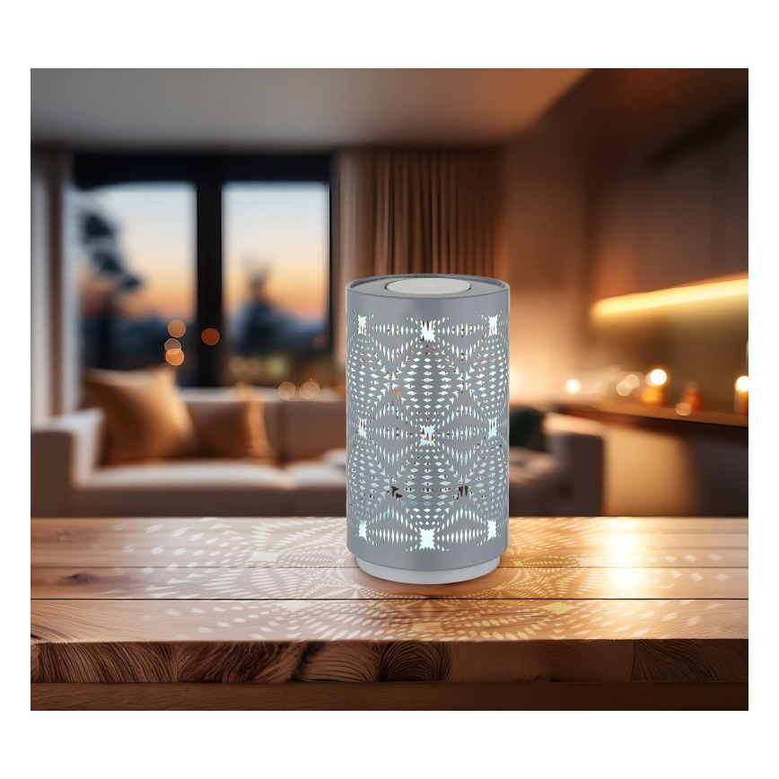 Globo - LED RGB Touchuppladdningsbar bordslampa LED/1W/5V 500 mAh grå