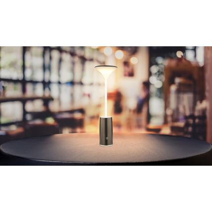 Globo - LED Dimbar uppladdningsbar touch bordslampa LED/1,2W/3,7V 3000K 1500mAh svart