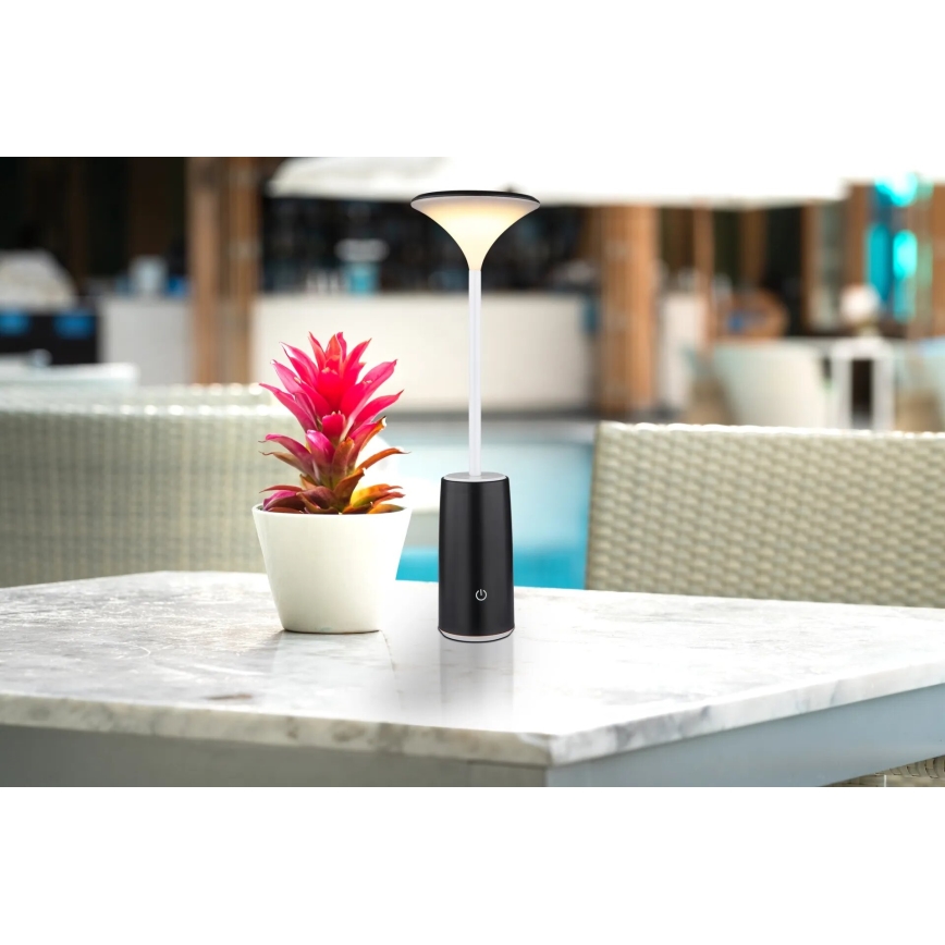 Globo - LED Dimbar uppladdningsbar touch bordslampa LED/1,2W/3,7V 3000K 1500mAh svart