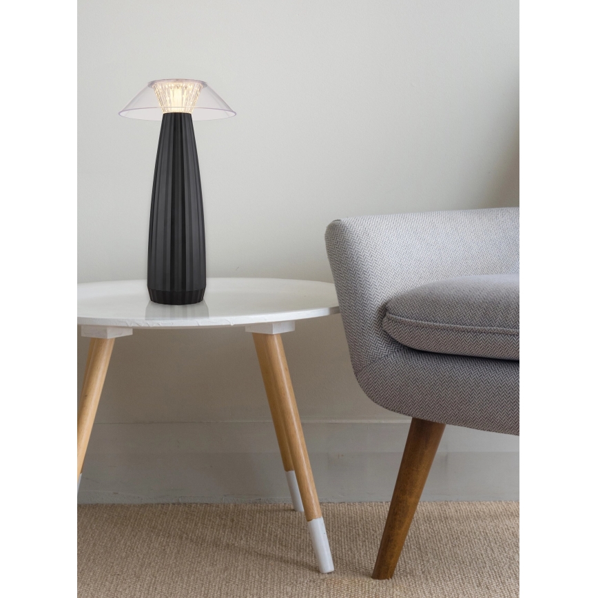 Globo - LED Dimbar uppladdningsbar touch bordslampa LED/1W/3,7V 3000K 1200mAh svart