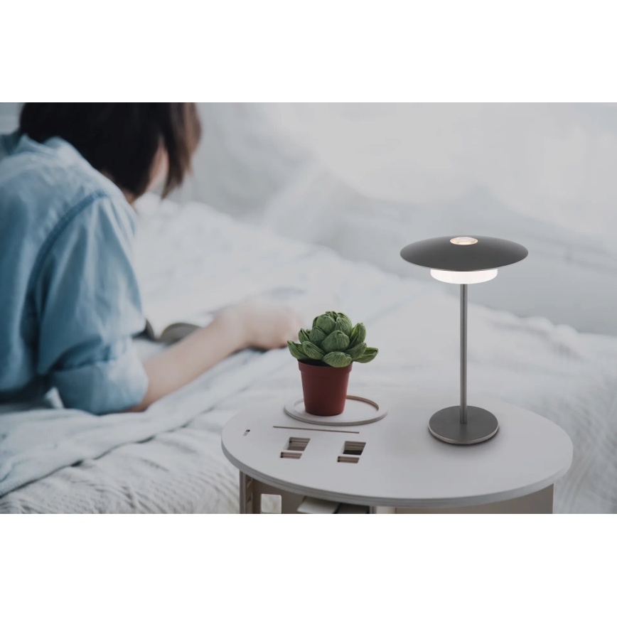 Globo - LED Uppladdningsbar utomhusbordslampa beröringsstyrd LED/3W/3,7V 1800/2700/3000K IP44 1800 mAh grå