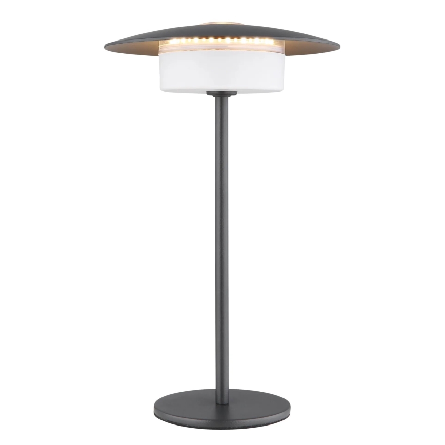 Globo - LED Uppladdningsbar utomhusbordslampa beröringsstyrd LED/3W/3,7V 1800/2700/3000K IP44 1800 mAh grå