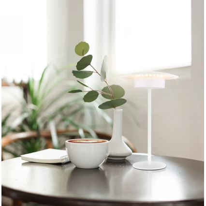 Globo - LED Utomhusbordslampa med laddning, touchkontroll LED/3W/3,7V 1800/2700/3000K IP44 1800 mAh vit