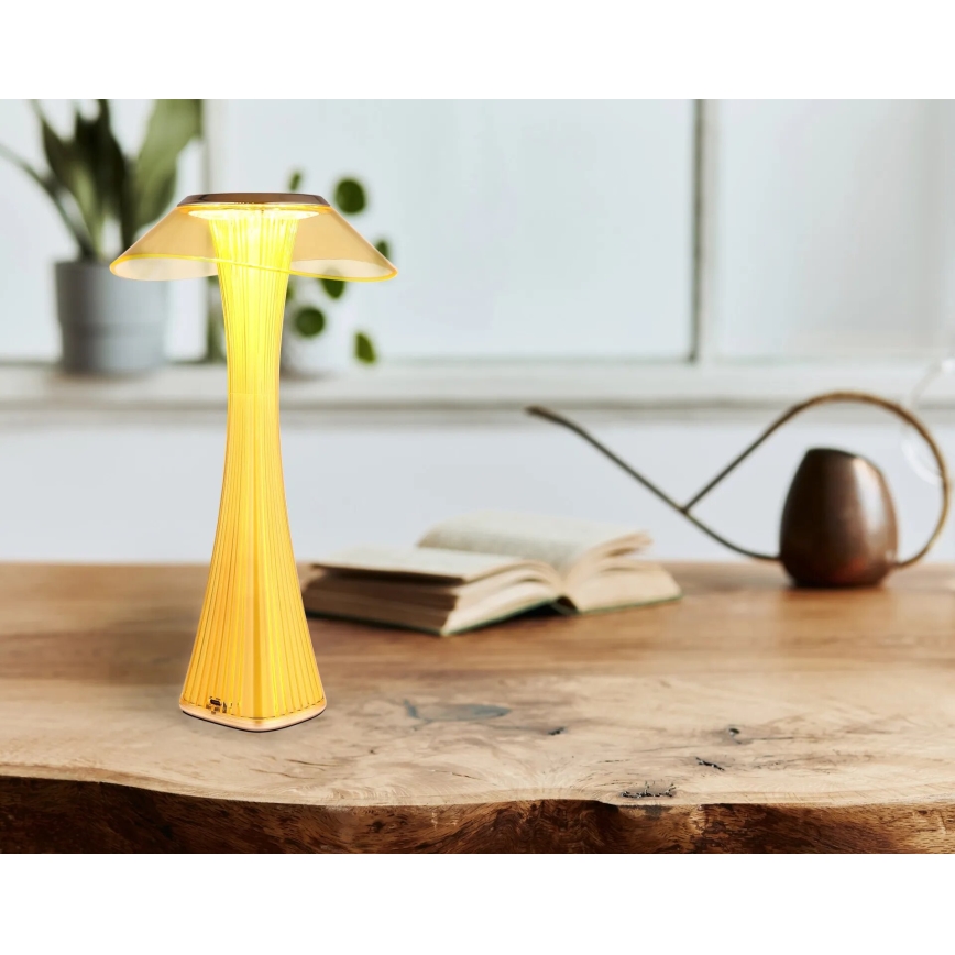 Globo - LED Ljusreglerad uppladdningsbar bordslampa LED/2,5W/3,7V 1200mAh 2700K/4500K/6500K guld