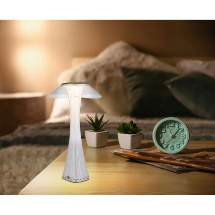 Globo - LED Ljusreglerad uppladdningsbar bordslampa LED/2,5W/3,7V 1200mAh 2700K/4500K/6500K vit