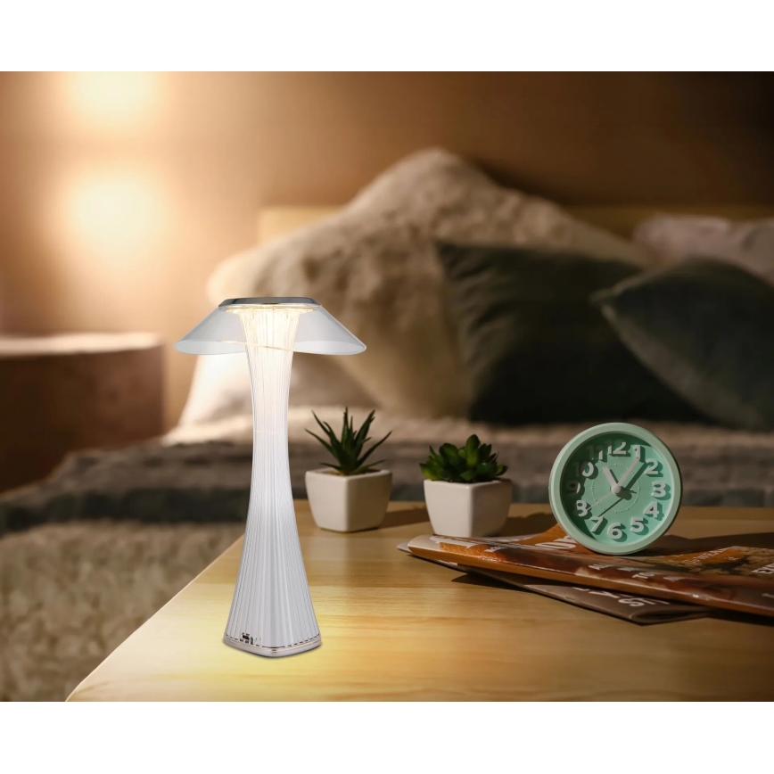 Globo - LED Ljusreglerad uppladdningsbar bordslampa LED/2,5W/3,7V 1200mAh 2700K/4500K/6500K vit