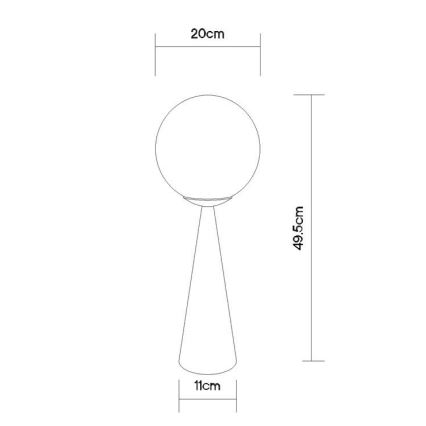 Globo - Bordslampa 1xE27/40W/230V mässing