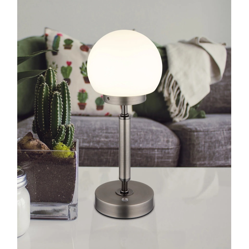 Globo - LED Dimbar uppladdningsbar touch bordslampa LED/2,5W/5V 1800mAh 2700/4000/6500K antracit