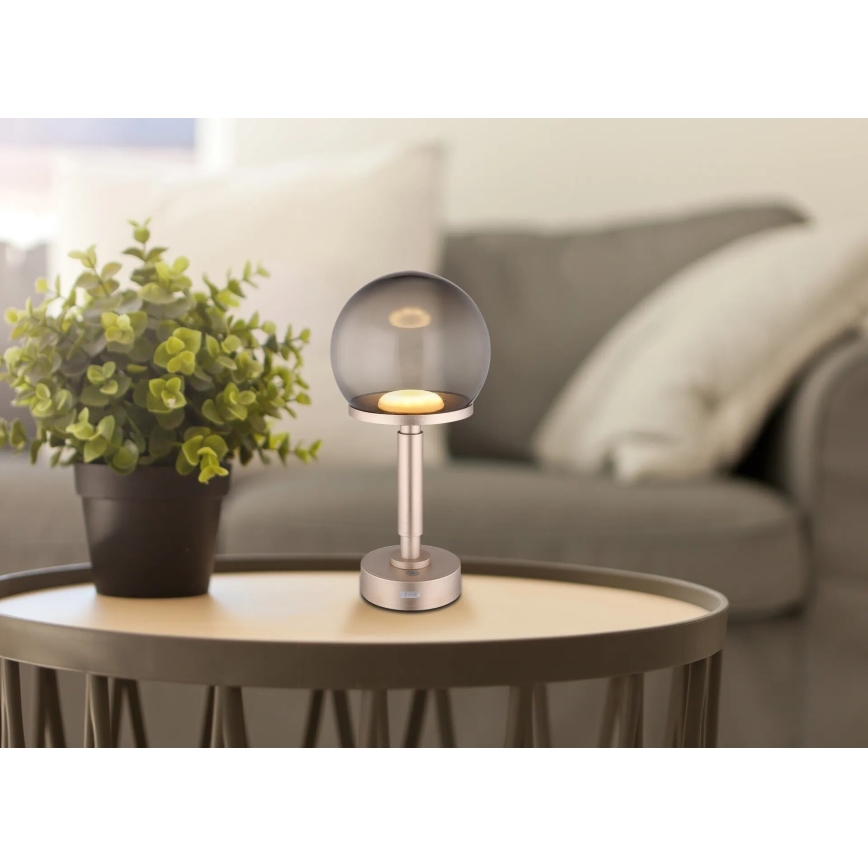 Globo - LED Dimbar uppladdningsbar touch bordslampa LED/2,5W/5V 1800mAh 2700/4000/6500K Roséguld