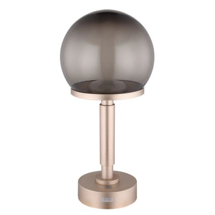 Globo - LED Dimbar uppladdningsbar touch bordslampa LED/2,5W/5V 1800mAh 2700/4000/6500K Roséguld