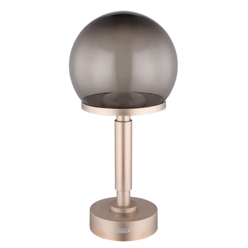 Globo - LED Dimbar uppladdningsbar touch bordslampa LED/2,5W/5V 1800mAh 2700/4000/6500K Roséguld