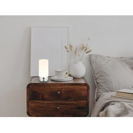 Globo - LED RGBW Dimbart touch-utomhusbordslampa LED/1,8W/5V 1500 mAh IP44 matt krom