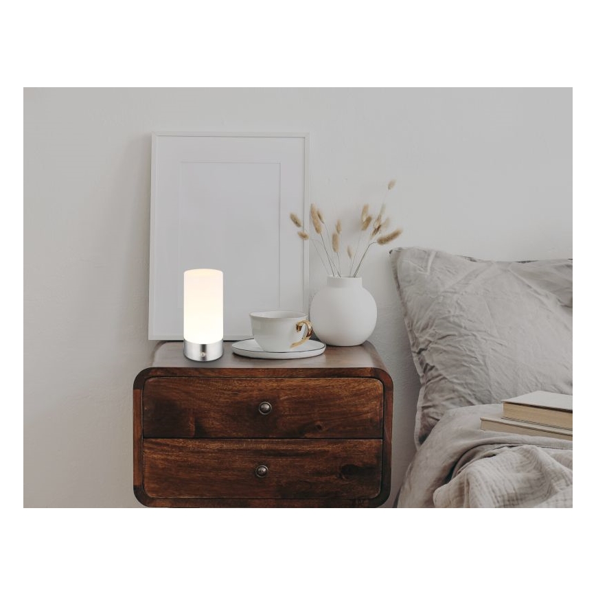 Globo - LED RGBW Dimbart touch-utomhusbordslampa LED/1,8W/5V 1500 mAh IP44 matt krom