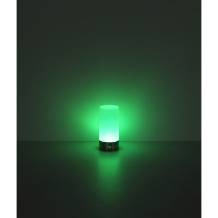 Globo - LED RGBW Dimbart touch-utomhusbordslampa LED/1,8W/5V 1500 mAh IP44 matt krom