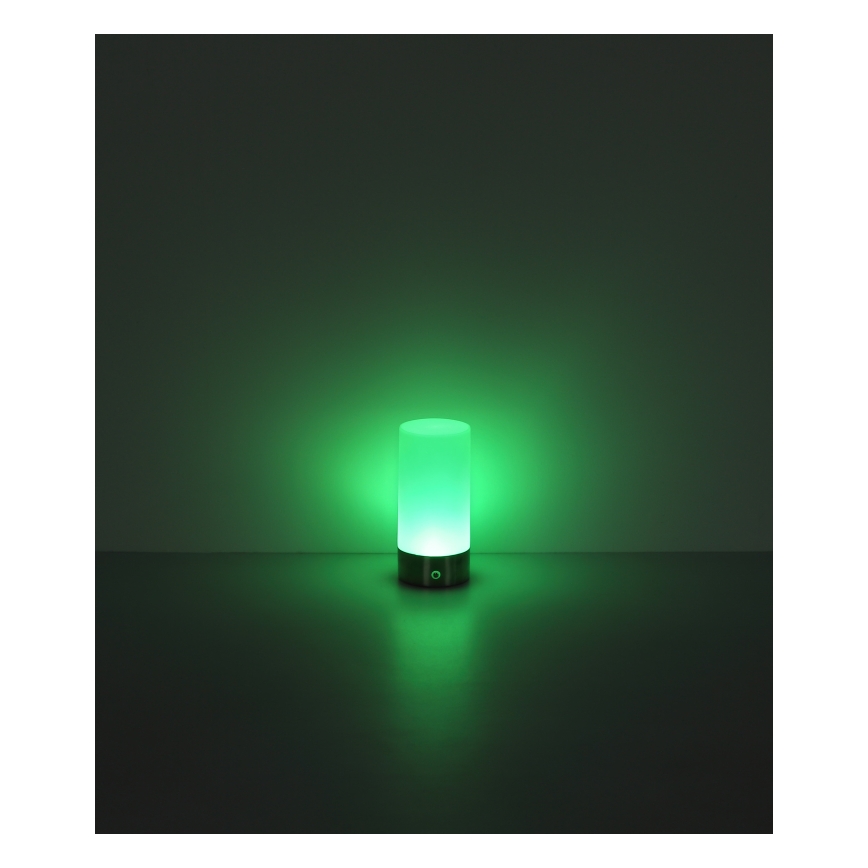 Globo - LED RGBW Dimbart touch-utomhusbordslampa LED/1,8W/5V 1500 mAh IP44 matt krom