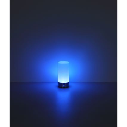 Globo - LED RGBW Dimbart touch-utomhusbordslampa LED/1,8W/5V 1500 mAh IP44 matt krom