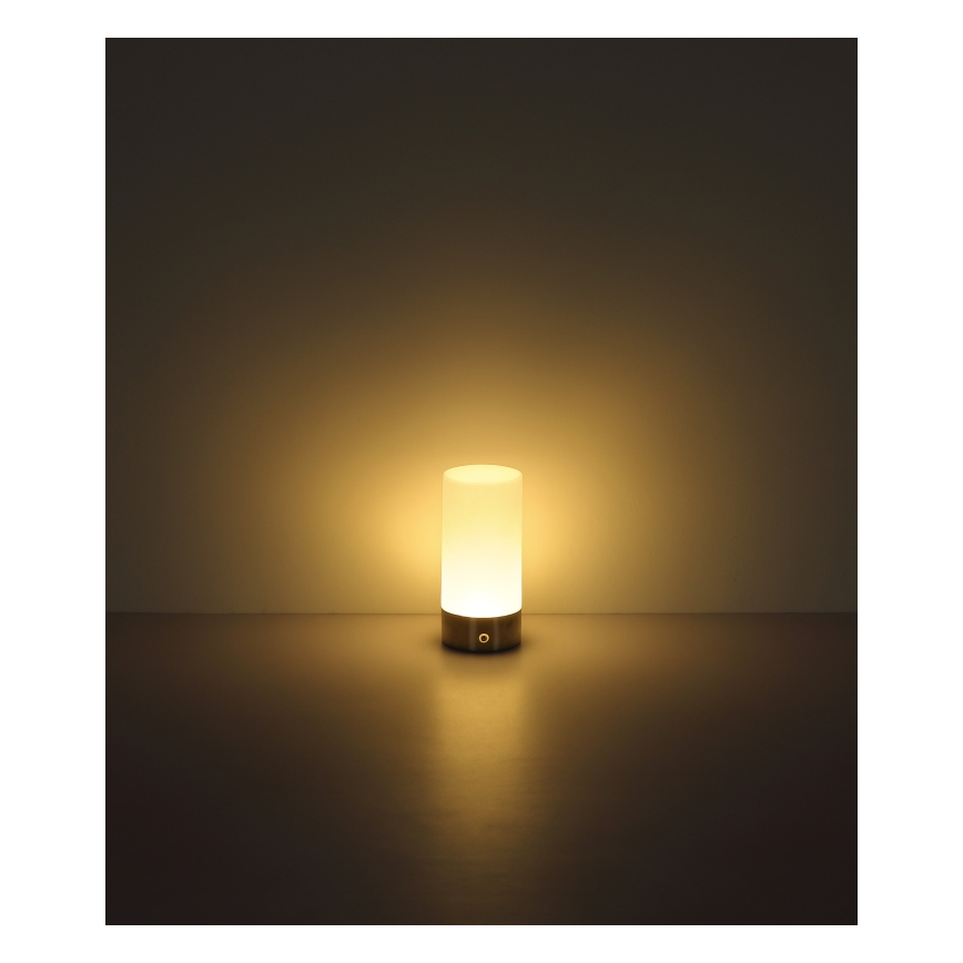 Globo - LED RGBW Dimbart touch-utomhusbordslampa LED/1,8W/5V 1500 mAh IP44 matt krom