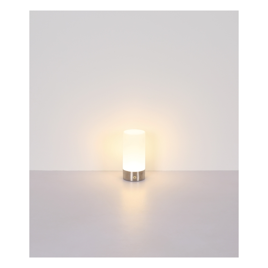 Globo - LED RGBW Dimbart touch-utomhusbordslampa LED/1,8W/5V 1500 mAh IP44 matt krom