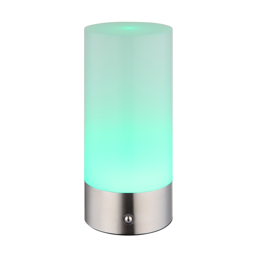 Globo - LED RGBW Dimbart touch-utomhusbordslampa LED/1,8W/5V 1500 mAh IP44 matt krom