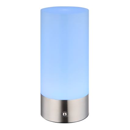 Globo - LED RGBW Dimbart touch-utomhusbordslampa LED/1,8W/5V 1500 mAh IP44 matt krom