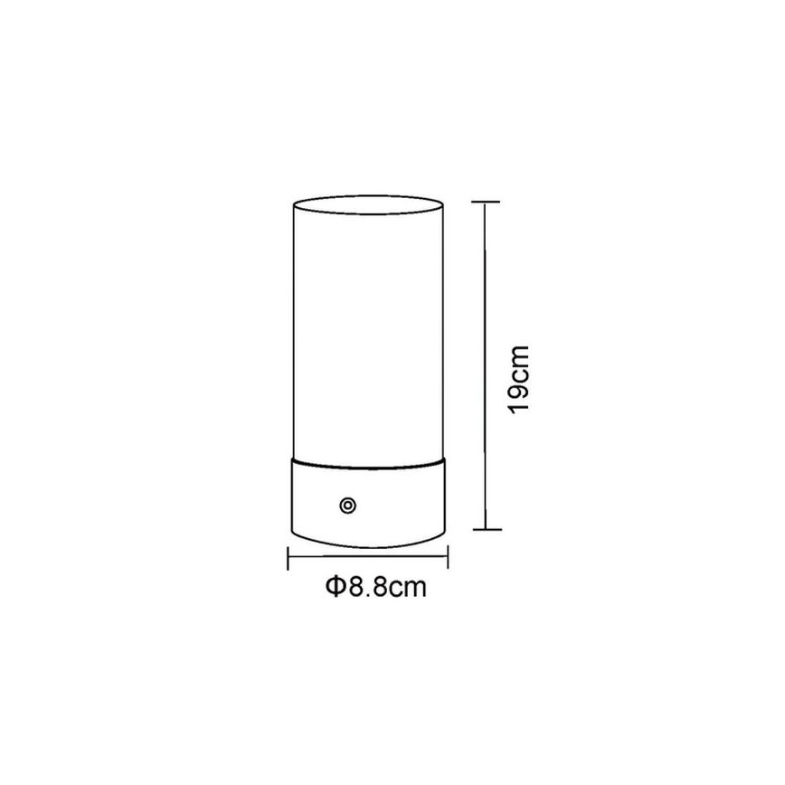 Globo - LED RGBW Dimbart touch-utomhusbordslampa LED/1,8W/5V 1500 mAh IP44 matt krom