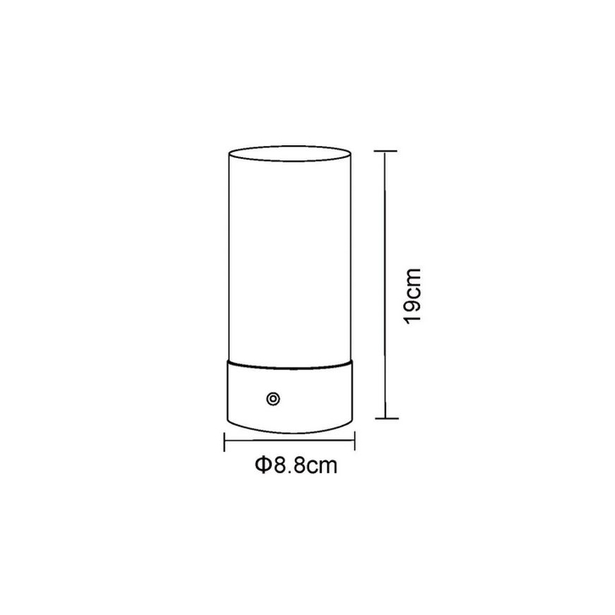Globo - LED RGBW dimbar utomhusbordslampa med touch LED/1,8W/5V 1500 mAh svart