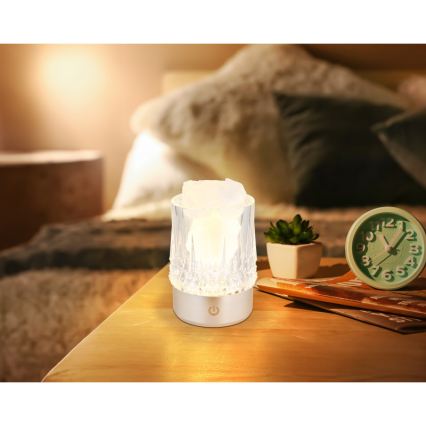 Globo - Dimbar touchstyrd bordslampa LED/1W/5V 3000K 1200 mAh silver