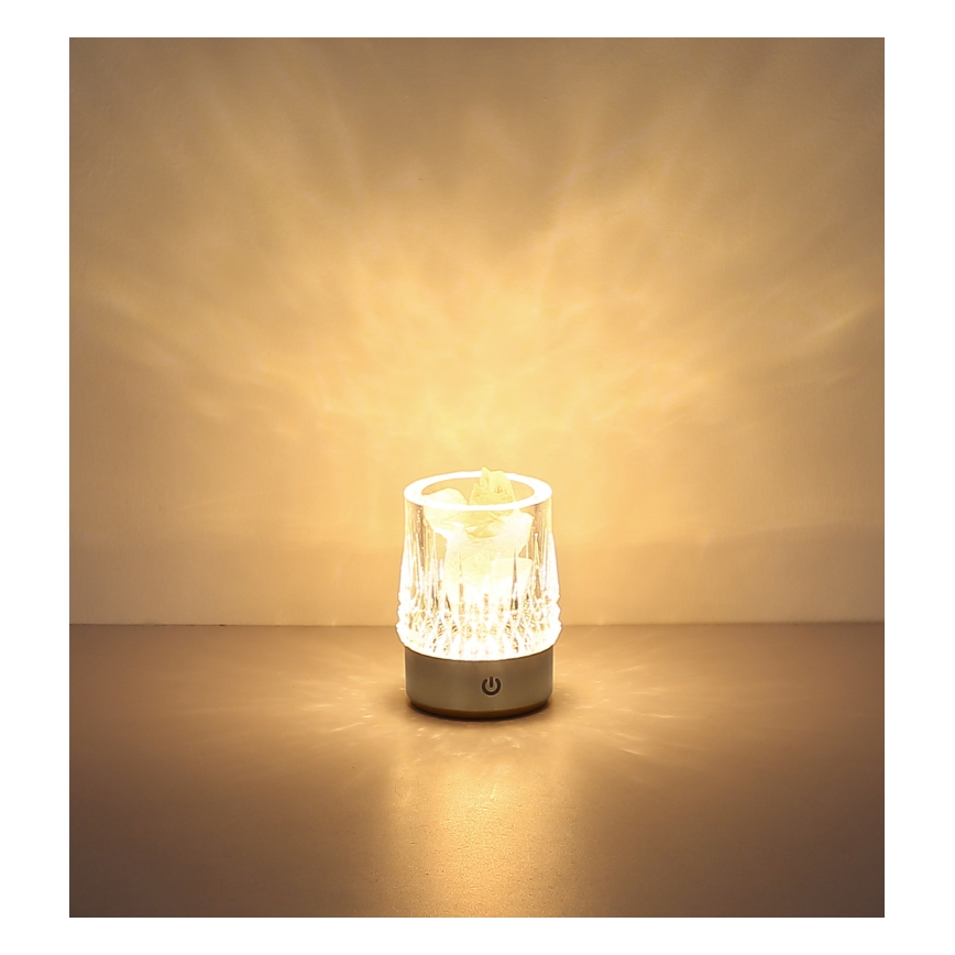 Globo - Dimbar touchstyrd bordslampa LED/1W/5V 3000K 1200 mAh silver