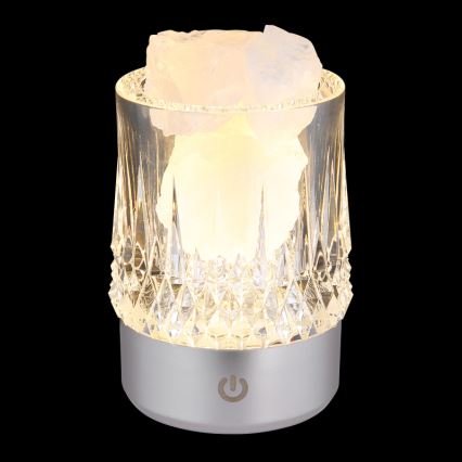 Globo - Dimbar touchstyrd bordslampa LED/1W/5V 3000K 1200 mAh silver