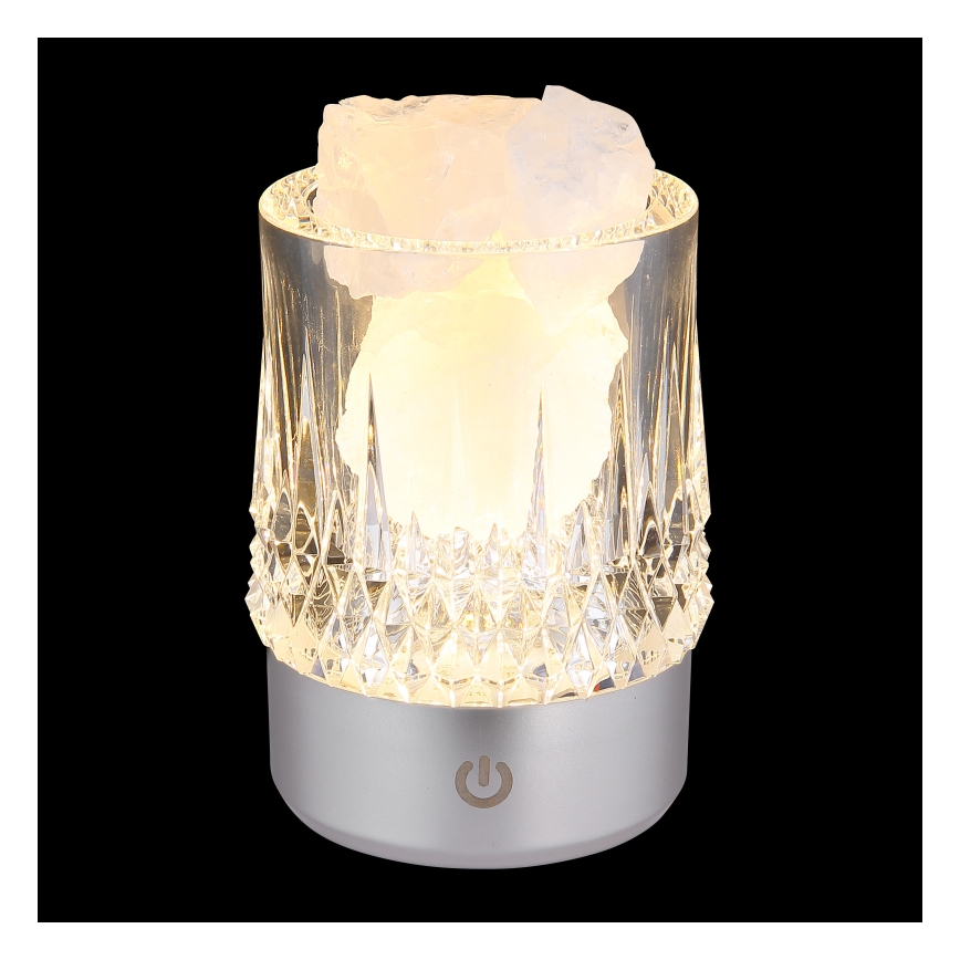 Globo - Dimbar touchstyrd bordslampa LED/1W/5V 3000K 1200 mAh silver