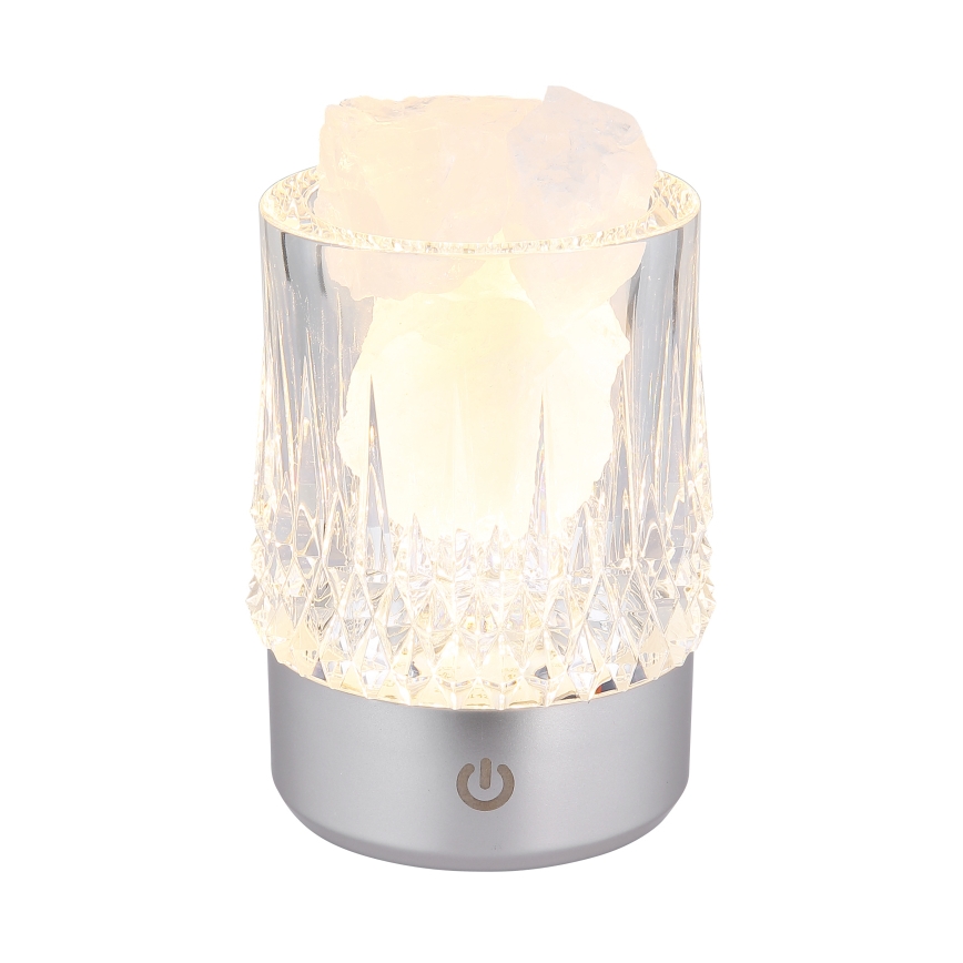 Globo - Dimbar touchstyrd bordslampa LED/1W/5V 3000K 1200 mAh silver