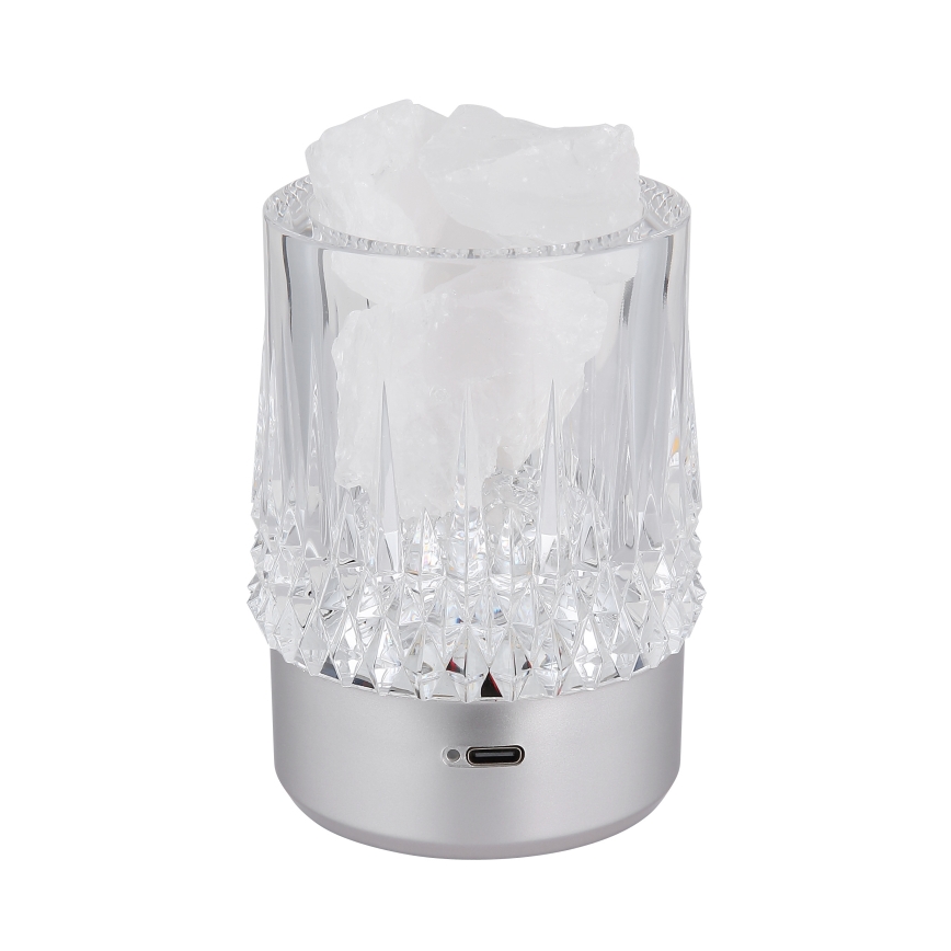 Globo - Dimbar touchstyrd bordslampa LED/1W/5V 3000K 1200 mAh silver