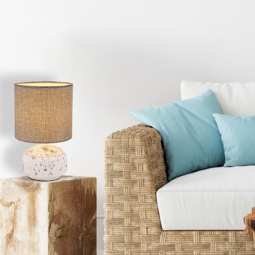 Globo - Bordslampa 1xE14/40W/230V grå/keramik