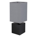 Globo 21628ALU - Bordslampa VALENTINO 1xE27/7W/230V svart/antracit