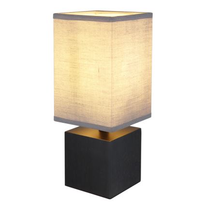 Globo 21628ALU - Bordslampa VALENTINO 1xE27/7W/230V svart/antracit