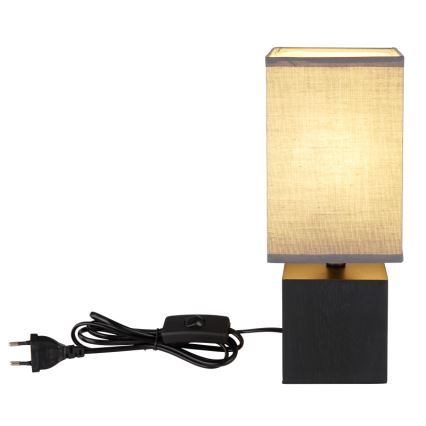 Globo 21628ALU - Bordslampa VALENTINO 1xE27/7W/230V svart/antracit