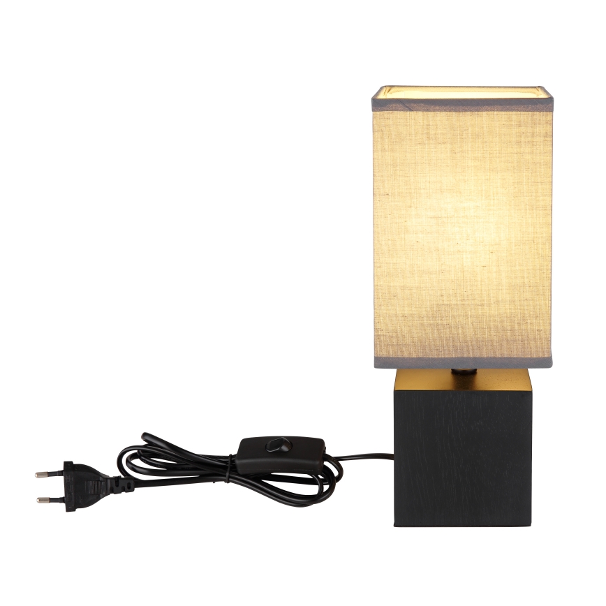 Globo 21628ALU - Bordslampa VALENTINO 1xE27/7W/230V svart/antracit
