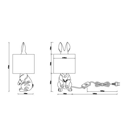 Globo - Bordslampa 1xE27/25W/230V