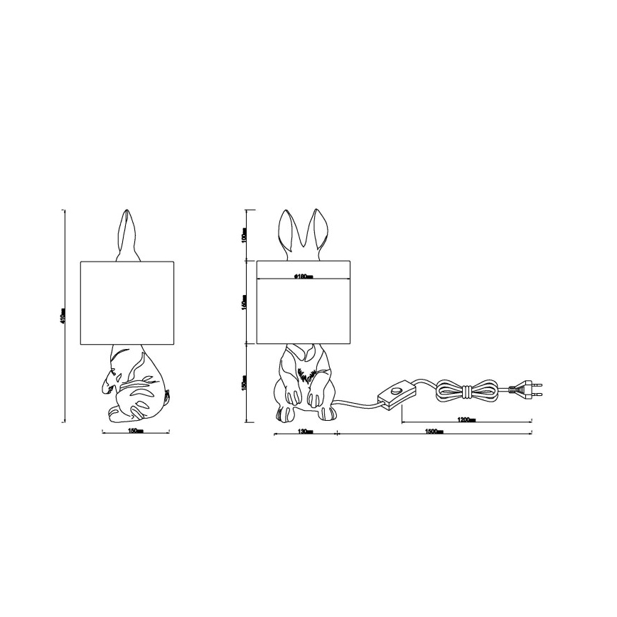 Globo - Bordslampa 1xE27/25W/230V