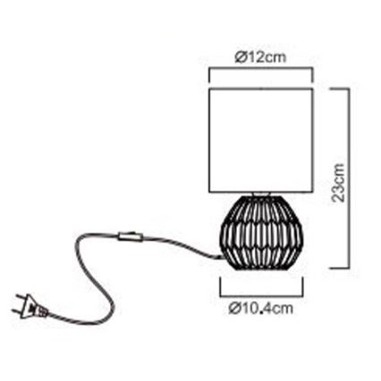 Globo - Bordslampa 1xE14/40W/230V rosa