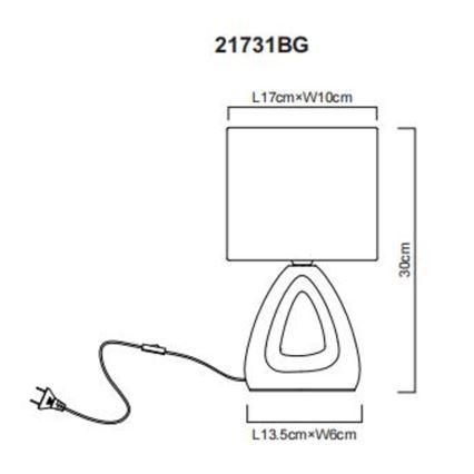 Globo - Bordslampa 1xE14/40W/230V grön