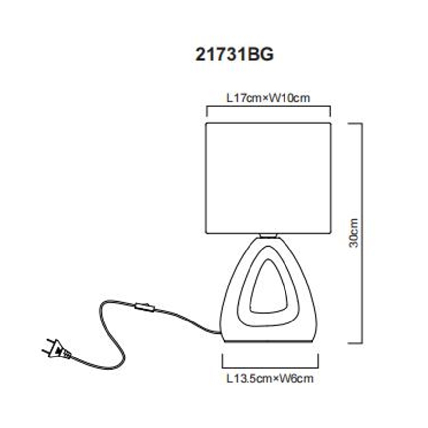 Globo - Bordslampa 1xE14/40W/230V grön