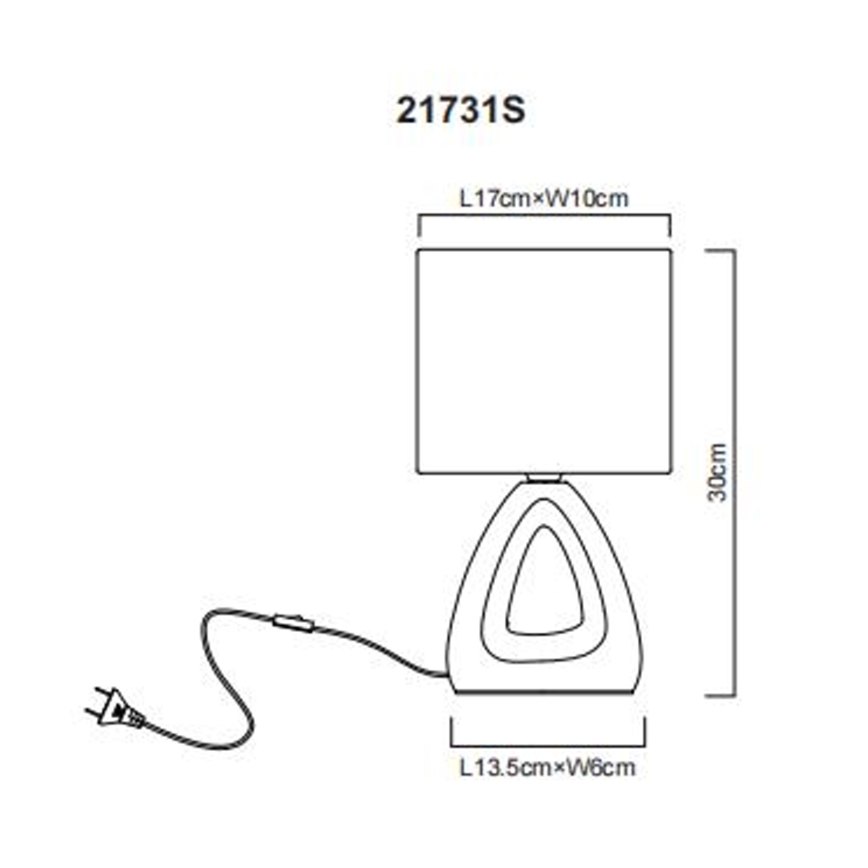 Globo - Bordslampa 1xE14/40W/230V svart