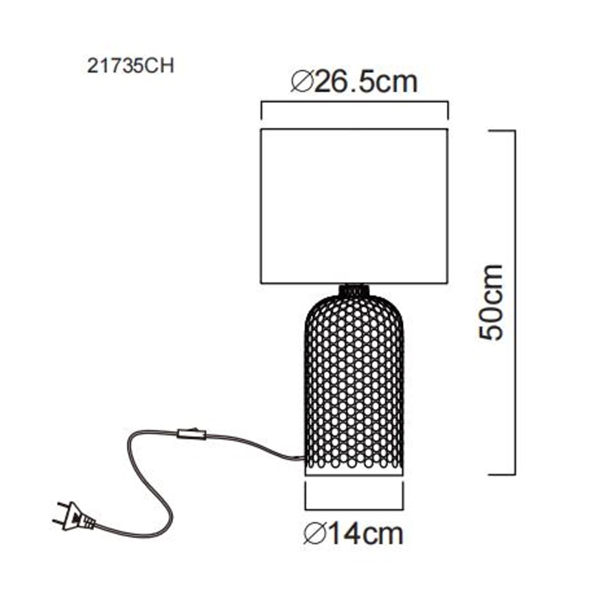 Globo - Bordslampa 1xE27/60W/230V beige