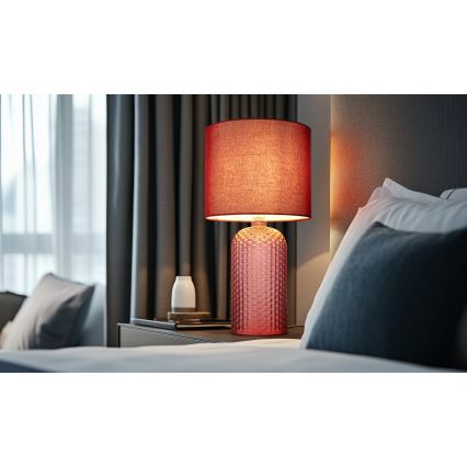 Globo - Bordslampa 1xE27/60W/230V röd