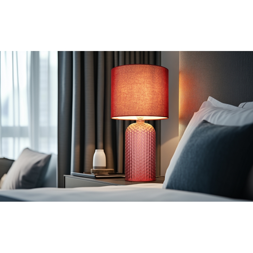 Globo - Bordslampa 1xE27/60W/230V röd