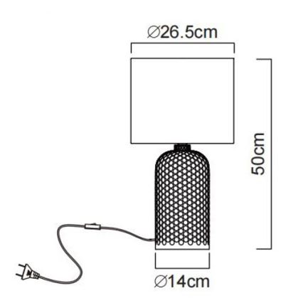 Globo - Bordslampa 1xE27/60W/230V röd